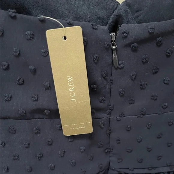 NWT J. Crew Cameron Swiss Dot Dress In Navy With Pockets - Picture 7 of 12